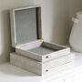 Faux Shagreen Ivory Lidded Storage Box, thumbnail 3 of 7