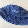 Personalised Slogan Vintage Denim Bucket Hat, thumbnail 4 of 12