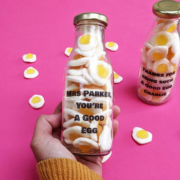 Personalised Good Egg Sweets Bottle, 3 of 3