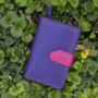 Purple Multi Colour Leather Purse Wallet Rfid, thumbnail 1 of 11