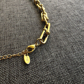 Gold Chain Necklace Chunky Link 18k Statement Piece, 4 of 6