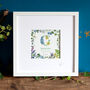 Personalised Baby Name Initial Wildflower Print, thumbnail 8 of 12