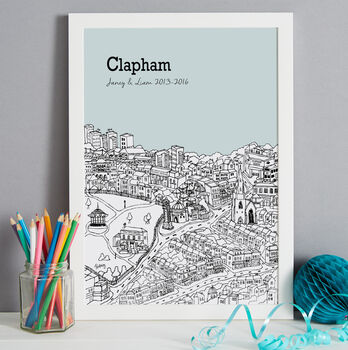 Personalised Clapham Print, 7 of 9