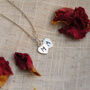 Heart Personalised Initials Charm Necklace In Silver Or Gold, thumbnail 1 of 6