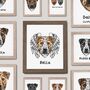 Custom Staffy Terrier Chest Memorial Portrait Print, thumbnail 1 of 10