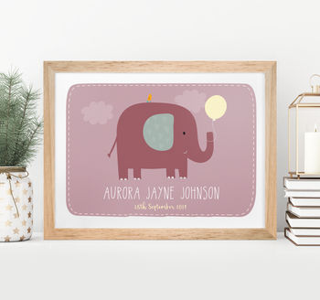 Personalised Children's Elephant Print, 6 of 7