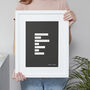 Personalised Black And White Typewriter Quote Print, thumbnail 4 of 6