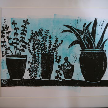 Cactus Botanical Linocut Print, 5 of 6