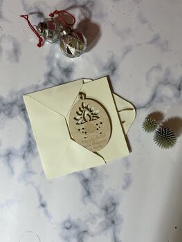 Personalised Wooden Diwali Gift Card, 8 of 9