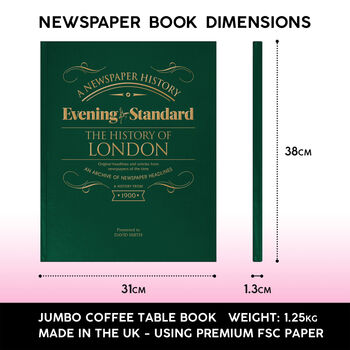 History Of London Personalised Londonder Gift Newspaper Book, 9 of 10