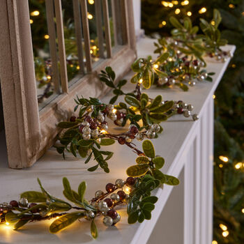 Copper Berry Light Up Garland, 3 of 4