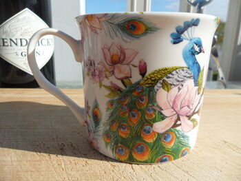 Set Of Six China Palace Mugs In Peacock Design, 10 of 10