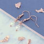 Rose Gold Plated Swarovski Pearl Earrings, thumbnail 7 of 9