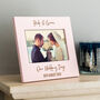Personalised Wedding Day Pastel Photo Frame Gift For Couple, thumbnail 7 of 7