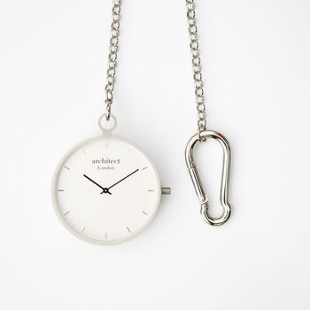 Modern Pocket Watch In Silver With Your Own Handwriting, 4 of 7
