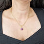 Statement Garnet January Birthstone Rope Necklace, thumbnail 2 of 4