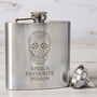 Personalised Spooky Sugar Skull Hip Flask, thumbnail 1 of 6
