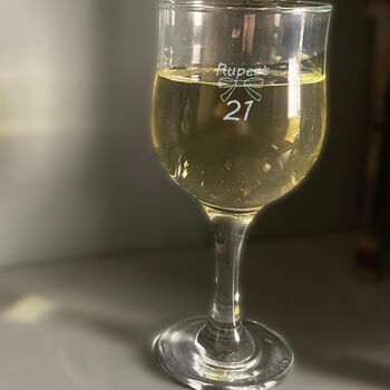Personalised 21st Birthday Wine Glass Gift, 7 of 7