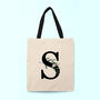 Monogrammed Floral Initial Tote Bag, thumbnail 1 of 7