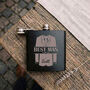 Personalised Shirt And Jacket Engraved Wedding 6oz Hip Flask, thumbnail 1 of 7