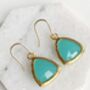 Turquoise Blue Faceted Earrings, thumbnail 2 of 4
