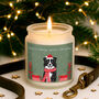 Collie Dog Candle | Gingerbread Scented Christmas Candle | 'Have A Holly Collie Christmas' | Clear | Seasonal Winter Home Décor, thumbnail 1 of 2