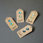 Sparkling Blue Graphic Silver Earrings, thumbnail 7 of 8