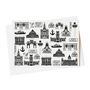 Liverpool Illustrated Black And White Greeting Card, thumbnail 3 of 6