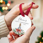 Baby Boy's First Christmas Personalised Ceramic Bauble, thumbnail 6 of 7