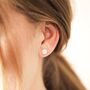 Sterling Silver Daisy Flower Stud Earrings, thumbnail 1 of 5