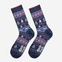 Men's Bamboo Socks Nautical Fair Isle Navy, thumbnail 1 of 5