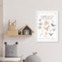 Personalised Keepsake Birth Print Pastel Whales, thumbnail 4 of 5