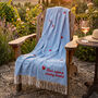 Personalised Strawberry Fruits Lightweight Embroidered Throw, thumbnail 3 of 6
