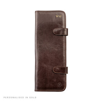 Personalised Leather Travel Tie Case 'Tivoli', 5 of 12
