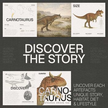 Carnotosaurus 3D Replica Dinosaur Skull, 4 of 5