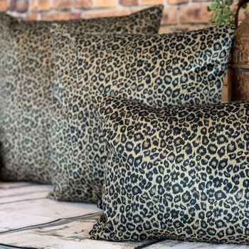 Leopard Velvet Print Cushion, 9 of 12