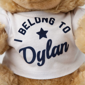 Personalised Large Cuddly Teddy In A T Shirt, 3 of 4