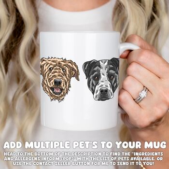 Custom Staffie Terrier Portrait Face Mug With Name, 4 of 9