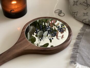 Personalised Wooden Hand Mirror, 4 of 6