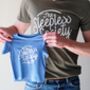 Personalised Daddy And Me Sleepless Society T Shirt Set, thumbnail 2 of 7