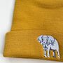 Elephant Embroidered Beanie Hat, thumbnail 2 of 3