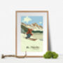 St Moritz Ski Resort Switzerland Travel Poster Print, thumbnail 4 of 8