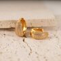 Gold Vermeil Crystal Reversible Hoop Earrings, thumbnail 10 of 12