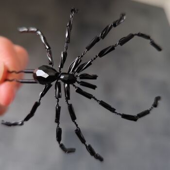 Handmade Spider Hair Pin In Black, 9 of 9