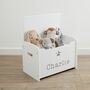 Personalised White Star Design Toy Box, thumbnail 2 of 4