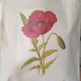 Poppy Illustration Print Cotton Shopper Tote Bag, thumbnail 4 of 5