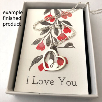 Love Chemistry With Initial Heart Geometric Necklace, 12 of 12