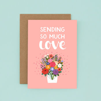 Sending So Much Love Card, Thinking Of You Card, 2 of 2