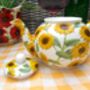 Two Cup Teapot In Sunflower Design, thumbnail 6 of 7