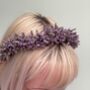 Dried Flower Purple Crown Headband, thumbnail 3 of 8